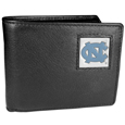 N. Carolina Tar Heels Leather Bi-fold Wallet Packaged in Gift Box